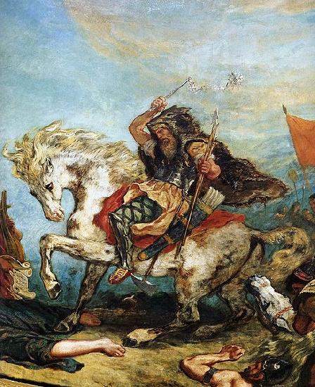Eugene Delacroix Victor Delacroix Attila fragment Sweden oil painting art